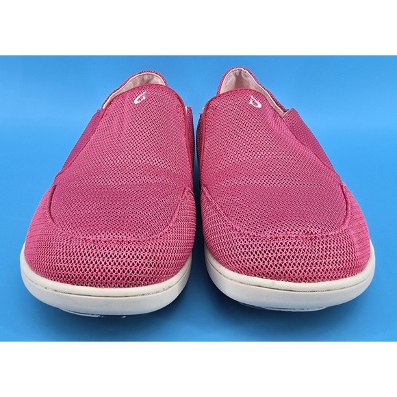Olukai Nohea Pink Mesh Slip On Shoes Girls Sz 6 EU 38 Women's 7.5 Loafers Beach - Picture 4 of 8